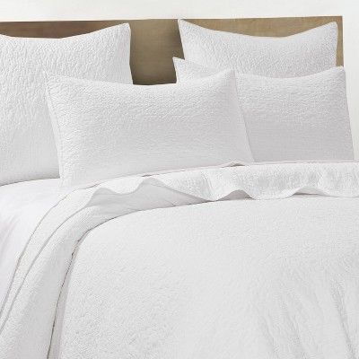 homthreads King Mandell Quilt Set White - Homthreads: Traditional Jacquard Design, Reversible Microfiber, Includes 2 King Shams — фото 3