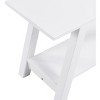 Roundhill Furniture Elyz Solid Wood Bench with Shelf, 36.10-Inch Long, White - 4 of 4