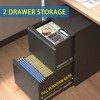 2 Drawer File Cabinet with Lock, Metal Vertical Filing Storage Cabinet, Under Desk Legal/ Letter Size Files Storage Cabinet For Office Home Black - image 4 of 4