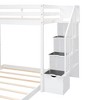NicBex Twin over Full Bunk Bed Pine Bed Frame with Shelves, Drawers, Storage Stairs and Full Length Guardrail, No Box Spring Required - 4 of 4