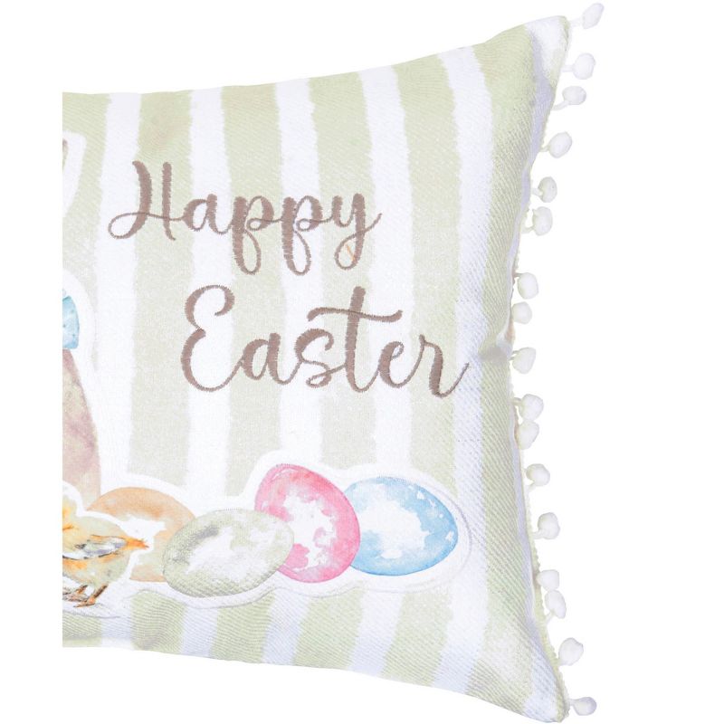 C&F Home Happy Easter Yellow Stripe Pillow, 3 of 6