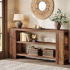 70.9" 3-Tier Extra Long Console Table, Narrow Wooden Sofa Table Behind Couch, Farmhouse Entry Foyer Table for Living Room, Hallway - 2 of 4