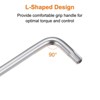 Unique Bargains Chrome Vanadium Steel Long Arm Design L-Shaped Torx Wrench Star Keys 4 Pcs - 4 of 4