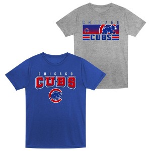 MLB Chicago Cubs Toddler Boys' 2pk Gray T-Shirt - 1 of 3
