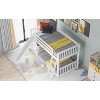 White Twin over Twin Bunk Bed with Convertible Slide and Ladder - 3 of 3