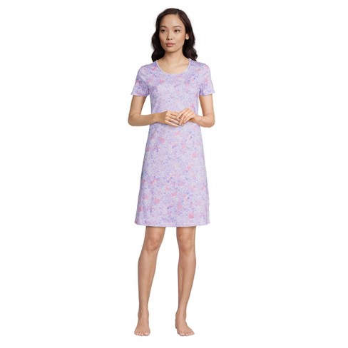 Women's Cotton Short Sleeve Knee Length Nightgown Lands'