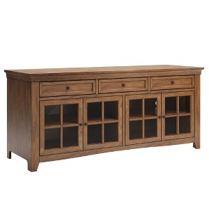 Martha 3 Drawer TV Stand Console Table Oak - Inspire Q, Brown