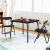 Jojoka Metal Folding Chairs and Table, Leather Padded Folding Chairs with Comfortable Cushion - 2 of 4