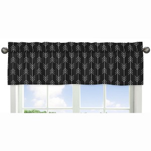Sweet Jojo Designs Window Valance Treatment 54in. Rustic Patch Black and White - 1 of 3