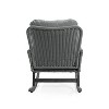 Vatros Contemporary Minimalist Wicker Rocking Chair Indoor and Outdoor Accent Chair - 3 of 4