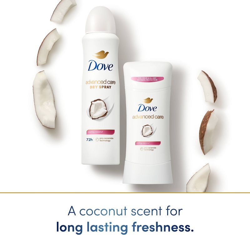 Dove Beauty Caring Coconut Dry Spray Antiperspirant Deodorant - 3.8oz/2ct, 6 of 9
