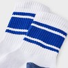 Women's Game Day Varsity Stripe Ribbed Cushioned Mid Crew Socks - Wild Fable™ - 3 of 3
