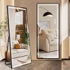 SEVOBAL Full Length Mirror with Lights Wide Standing Tall Full Body Mirror with Adjustable Placement for Bedroom, Black, 65"*21"*1.77" - 2 of 4