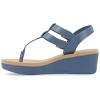 Journee Collection Womens Bianca Wedge Heel Buckle Sandals - 2 of 4