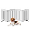 ROOMTEC Free Standing Dog Gate,4 Panel 32" Height Foldable Dog Fences Indoor, Pet Gate for Stairs,Doorways - 2 of 4