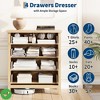 Fluted 4/7 Drawers Dresser for Bedroom 35.4" Tall Chest of Dressers for Closet 4 Fluted Drawers with Metal Handle - 4 of 4