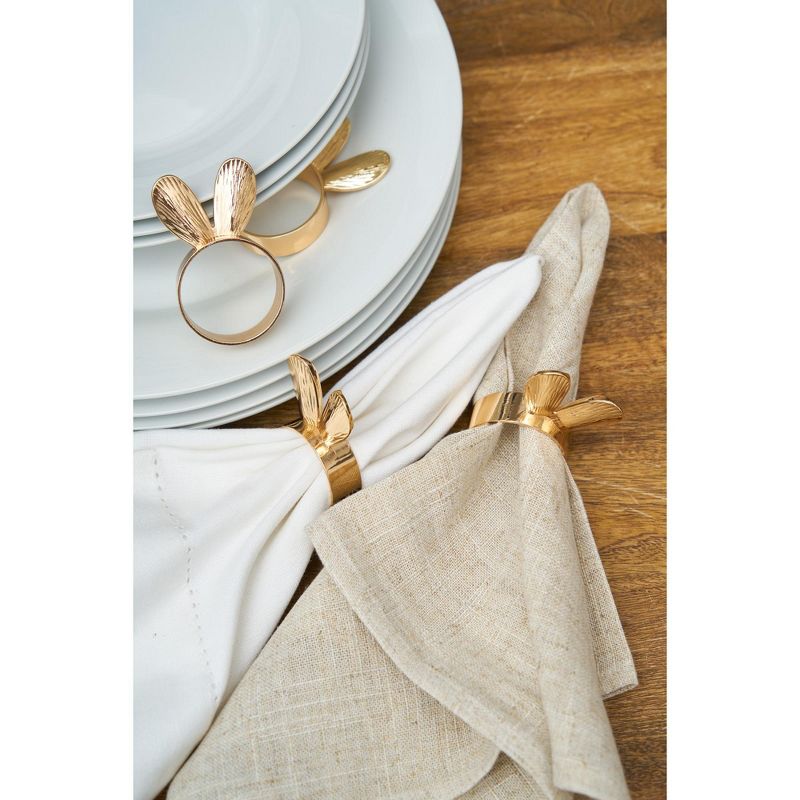 C&F Home Gold Bunny Ears Napkin Ring, Set of 4, 3 of 6