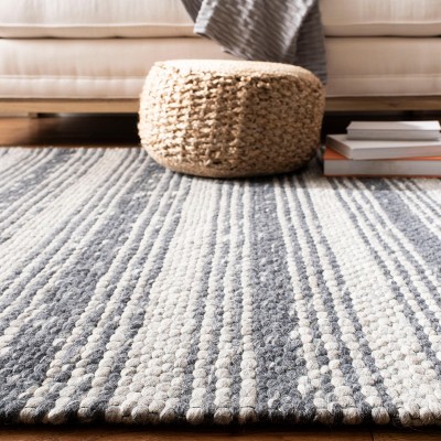 Marbella Grey and Chocolate 6' x 9' Hand Loomed Area Rug