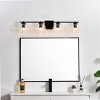 Elegant Lighting Juelz 4 light Black and Clear Bath Sconce - 3 of 4