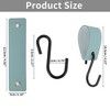 Unique Bargains Multi-Purpose Leather Metal Loop Coat S Hooks  for Wardrobe Clothes Rail Kitchen Bathroom 5Pcs - 2 of 4