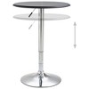 vidaXL Bar Table Black Ã˜23.6" MDF - 2 of 4