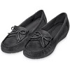 Collections Etc Stylish Faux Suede Fringe Detail Women's Loafers - 2 of 4