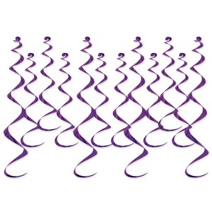Beistle Metallic Whirls, Assorted Colors, 8-13.5" & 4-25", (24/Pkg) - 1 of 2