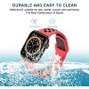Worryfree Gadgets Silicone Band for Apple Watch 42mm 44mm 45mm 49mm Breathable Sports band iWatch Series 8 7 6 SE 5 4 3 2 1 for Men Women, Black/Gray - 3 of 4