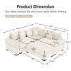 Aukfa Oversized Cloud Modular Sectional Sofa with Movable Ottoman, Corduroy Fabric, Extra-Thick Armrests,Easy Assembly, Ergonomic£¬Cream - 4 of 4