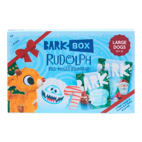 Bark Barkbox Holiday Rudolph The Red Nosed Reindeer Dog Toy And Treat Set L 5pc Target