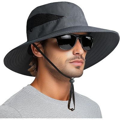 Fisfet Sun Bucket Hats for Men Women Wide Brim UPF 50+ Fishing & Beach Hat