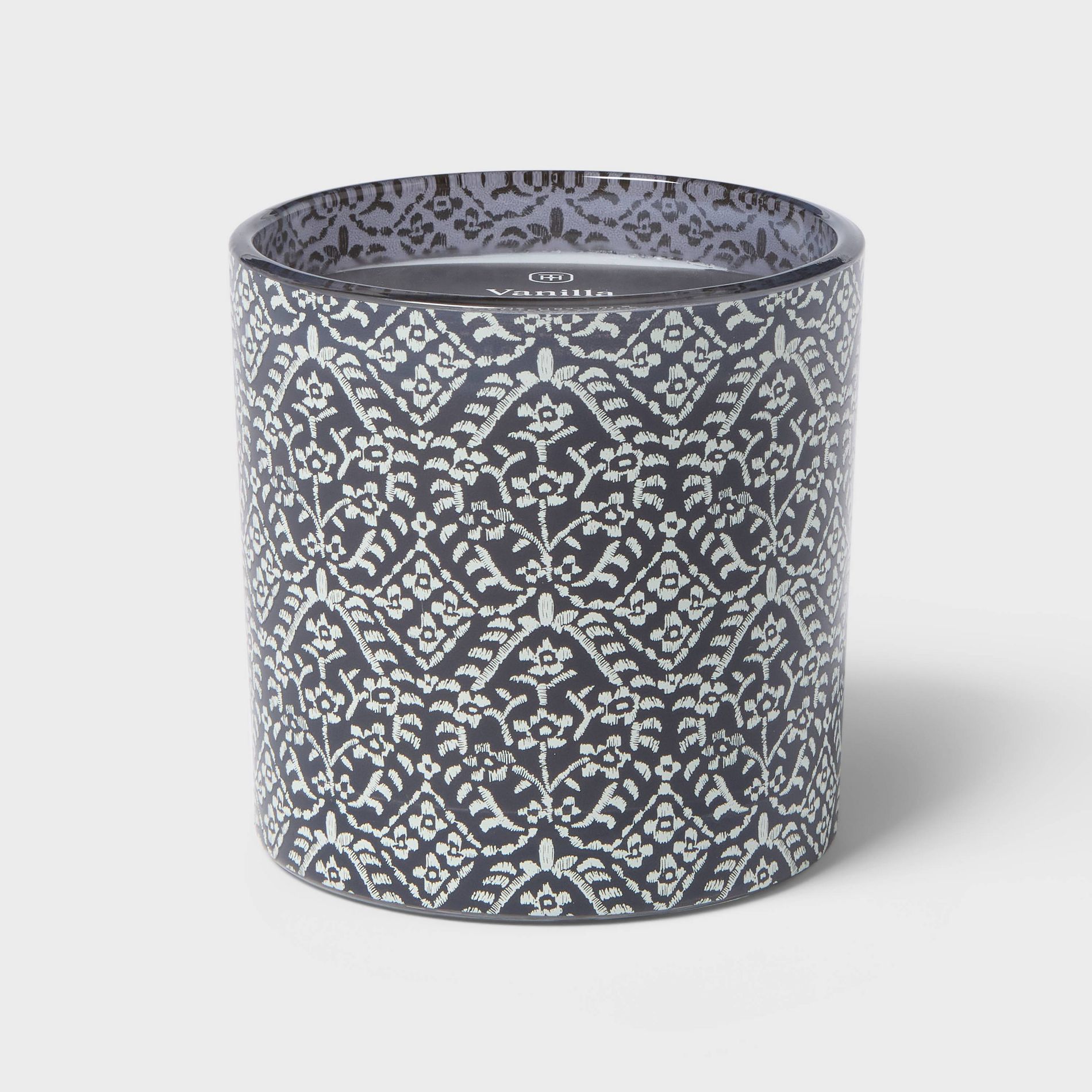 Vanilla Teakwood Jar Candle Gray 6.5oz - Threshold™