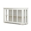 DOMETOUR Kitchen Storage Stand Cupboard With Glass Door White - 2 of 4