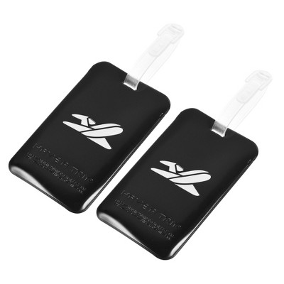 Unique Bargains PVC Durable Lightweight Backpack Travel Luggage Tag 2 Pcs