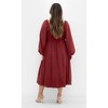 Women's Plus Size Flirty Midi Dress - rust | CITY CHIC - 2 of 4