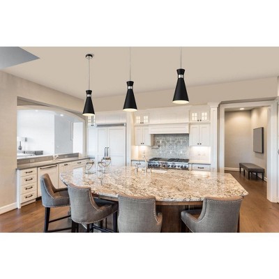 Soriano Matte Black and Brushed Nickel Hourglass Pendant Light