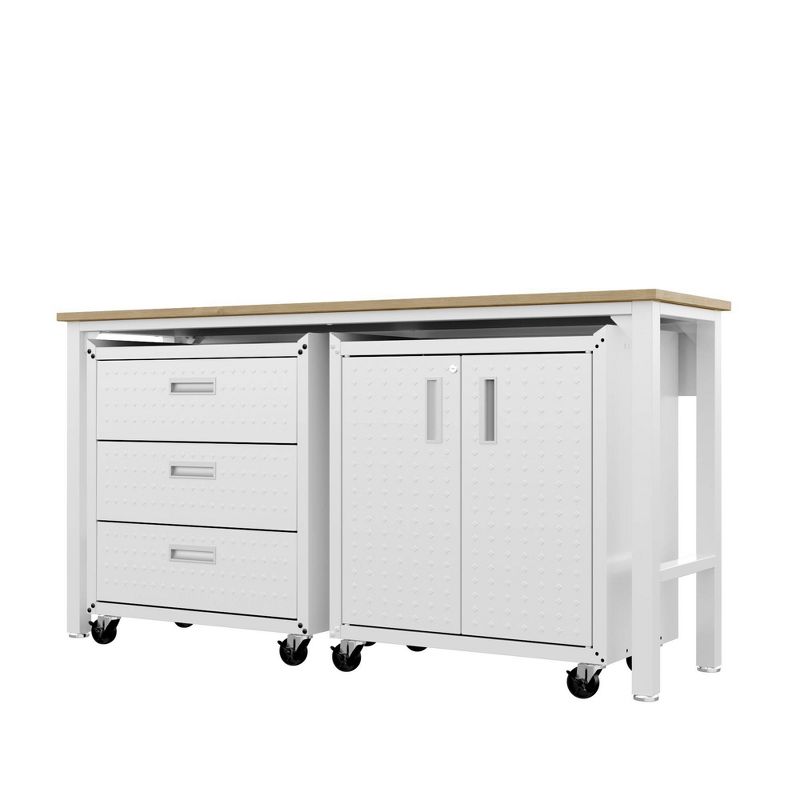 Manhattan Comfort Fortress 3pc Mobile Space Saving Garage Cabinet and Worktable Set 3.0, 6 of 38