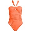 Lands' End Women's Slender Suit Multi-Way Bandeau High Leg One Piece Swimsuit - 3 of 4
