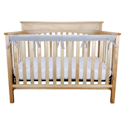 Long Gray Fleece Crib Rail Cover