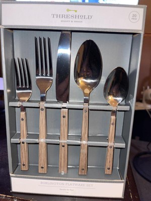 20pc Sussex Flatware Set Gold - Threshold™ : Target