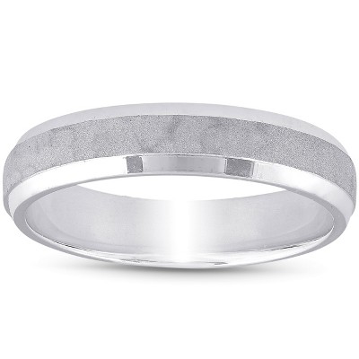 Pompeii3 Hammered Wedding Band Argentium Sterling Silver