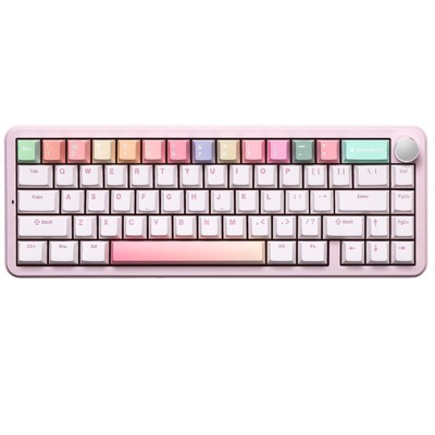 MaseiKar B68 Wireless Mechanical Keyboard,Tri-Mode BT5.0/2.4GHz/USB-C,Hot Swappable Creamy Typing Gasket Mounted,RGB Backlit