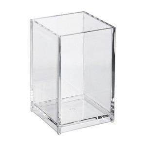 Unique Bargains Acrylic Large Capacity Office Home Square Pencil Holders - 1 of 4