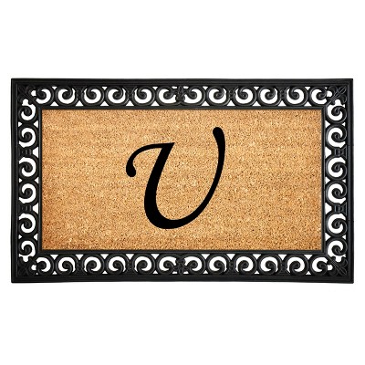 Calloway Mills 104132436U Gabriel Monogram Doormat 24 In. x 36 In. (Letter U)