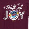 Men's - Lilo and Stitch - Full Of Joy Christmas Short Sleeve Graphic T-Shirt - 2 of 4