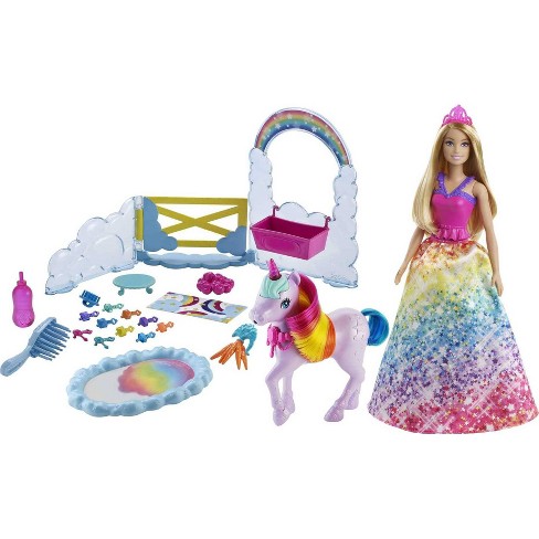 Barbie Rainbow Potty Unicorn Playset : Target
