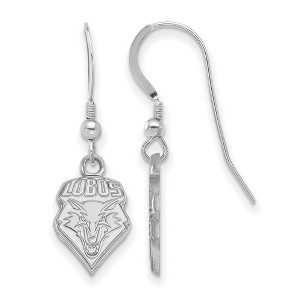 Black Bow Jewelry Sterling Silver New Mexico Lobos NCAA Dangle Earrings - 1 of 3