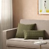 Oversized Lumbar Woven Washed Windowpane Throw Pillow Olive - Threshold™ - 2 of 4