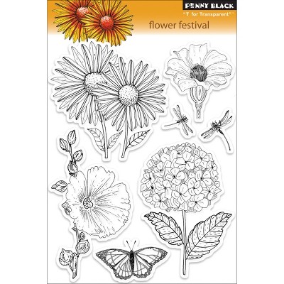 Penny Black Clear Stamps-Flower Festival
