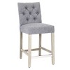 WestinTrends 24" Linen Fabric Tufted Counter Stool - 3 of 4